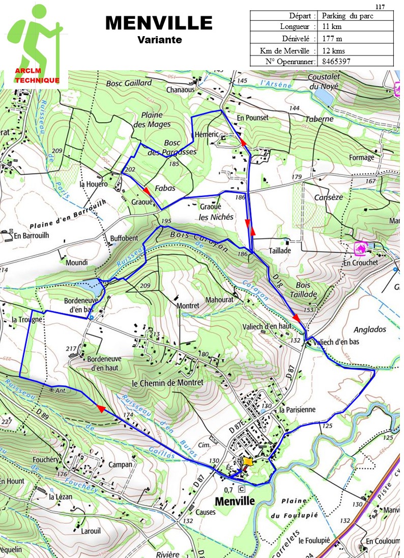 Randonnée à MENVILLE ARCLM